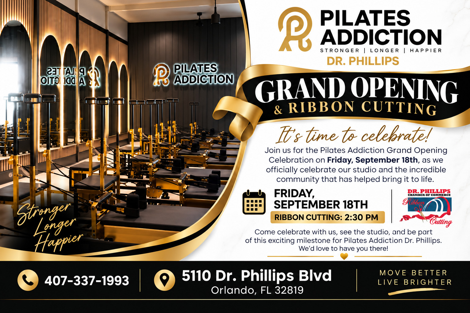 Pilates Addiction Ribbion Cutting Sep 18th